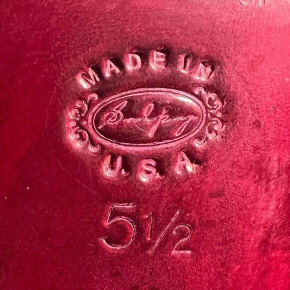 Womens SALPY Dallas Red Hand Tooled Snakeskin Slip On Mules / Size 5.5 - Picture 8 of 8